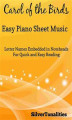 Okładka książki: Carol of the Birds Easy Elementary Piano Sheet Music