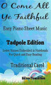 Okładka książki: O Come All Ye Faithful Adeste Fideles Easy Piano Sheet Music Tadpole Edition