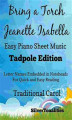 Okładka książki: Bring a Torch Jeanette Isabella Easy Piano Sheet Music Tadpole Edition