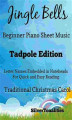 Okładka książki: Jingle Bells Traditional Christmas Carol Beginner Piano Sheet Music Tadpole Edition
