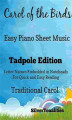 Okładka książki: Carol of the Birds Easy Piano Sheet Music Tadpole Edition